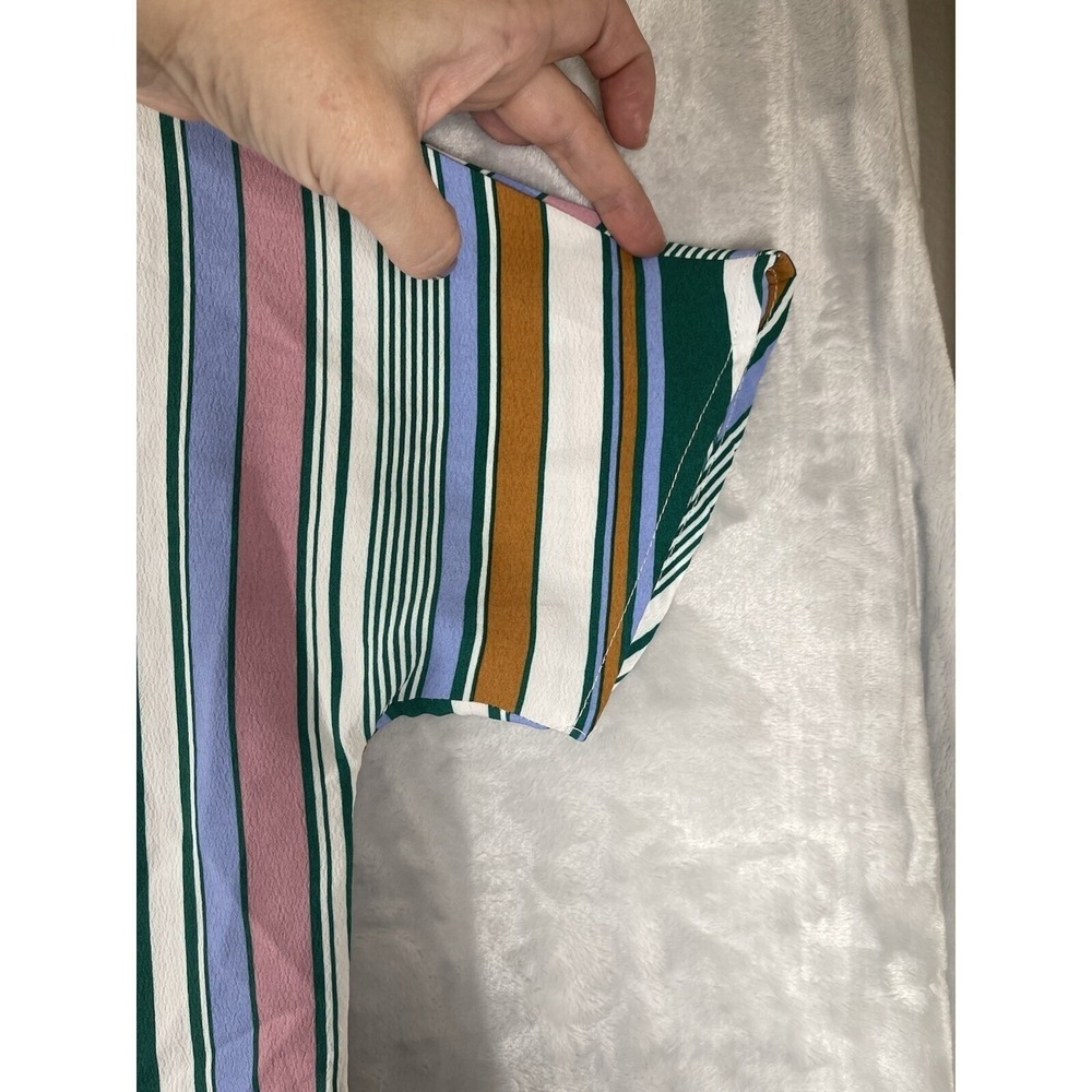 Brickyard Buffalo Womens Large Striped Dress Drawstring Waist Short Sleeve - Picture 9 of 10